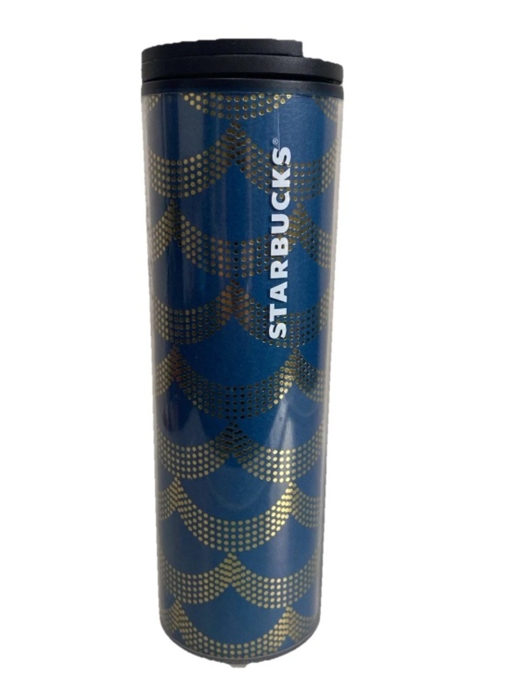 Starbucks Blue Mermaid Gold Scales Tumbler 2017 16 fl oz Collectible Coffee
